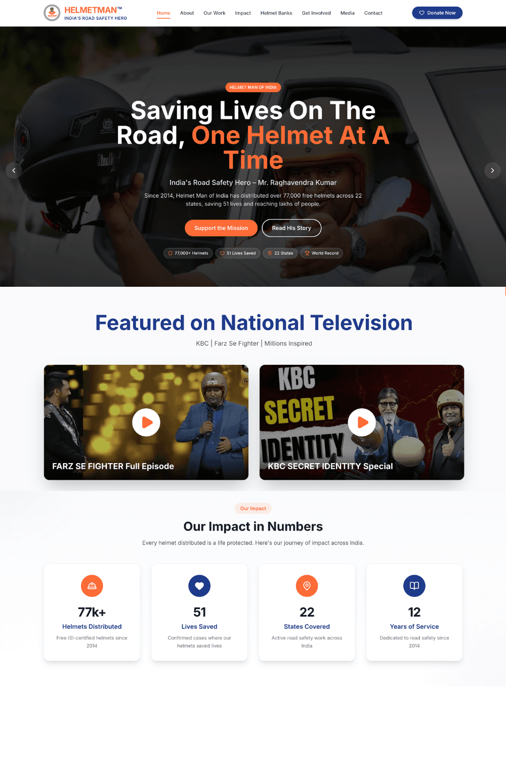 Helmet Man of India - NGO  | Freelancer Abhi Portfolio