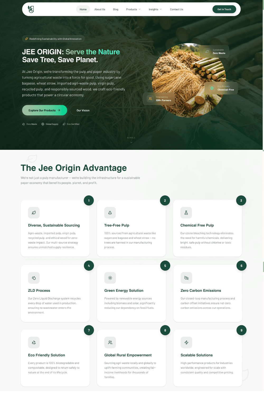 JEE ORIGIN - Agriculture Website | Freelancer Abhi Portfolio