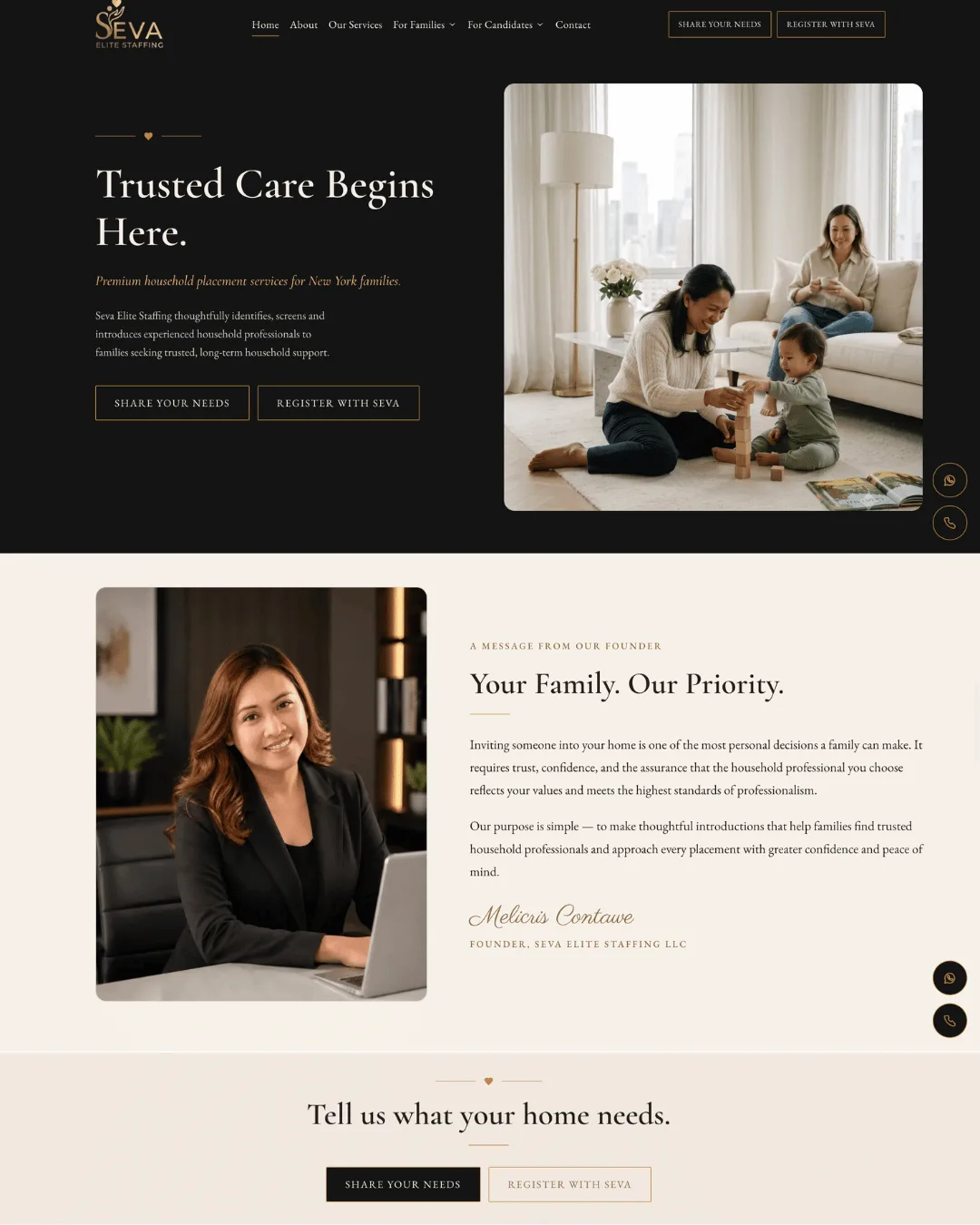 Seva Elite Staffing - Staffing Agency Website | Freelancer Abhi Portfolio