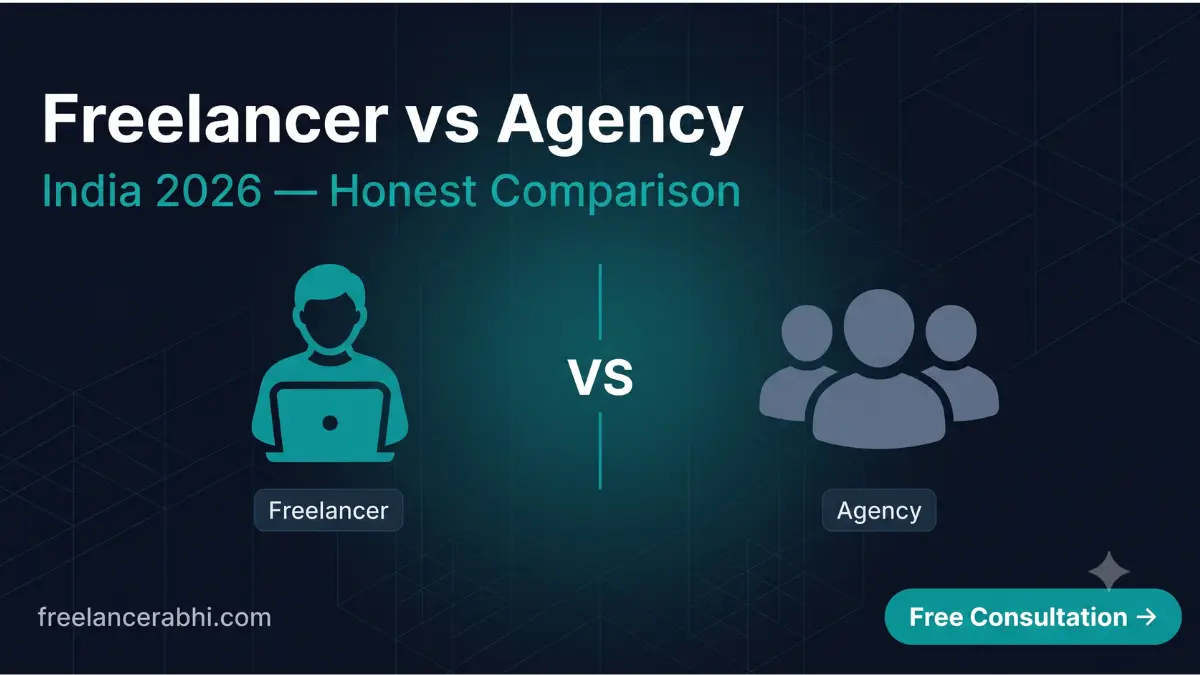Freelance Web Developer vs Agency in India: Pros, Cons & Real Costs