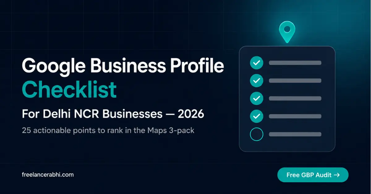 Google Business Profile Optimization Checklist for Delhi NCR (2026)