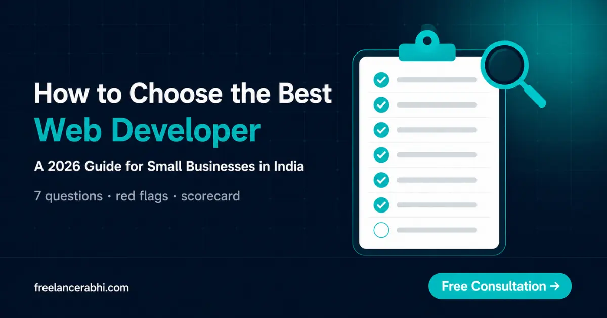 How to Choose the Best Web Developer for Your Small Business in India (2026)