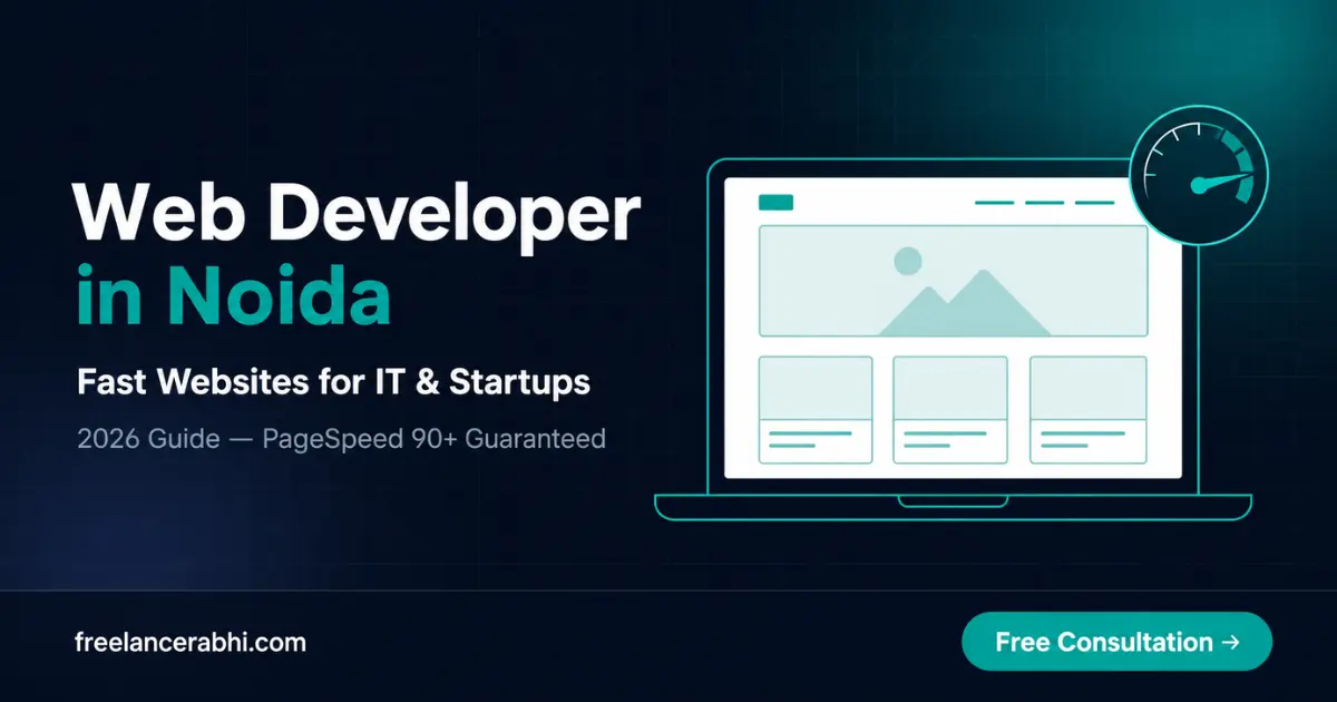 Web Developer in Noida: Fast Websites for IT Companies & Startups (2026)