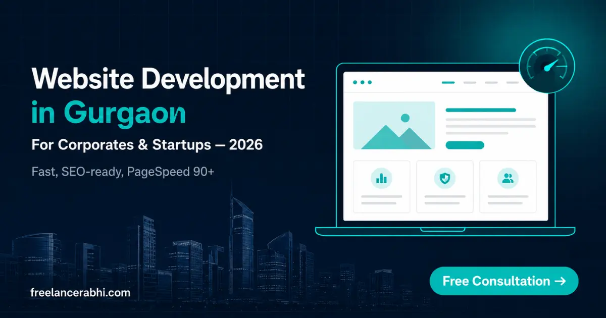 Website Development in Gurgaon: Guide for Corporates & Startups (2026)