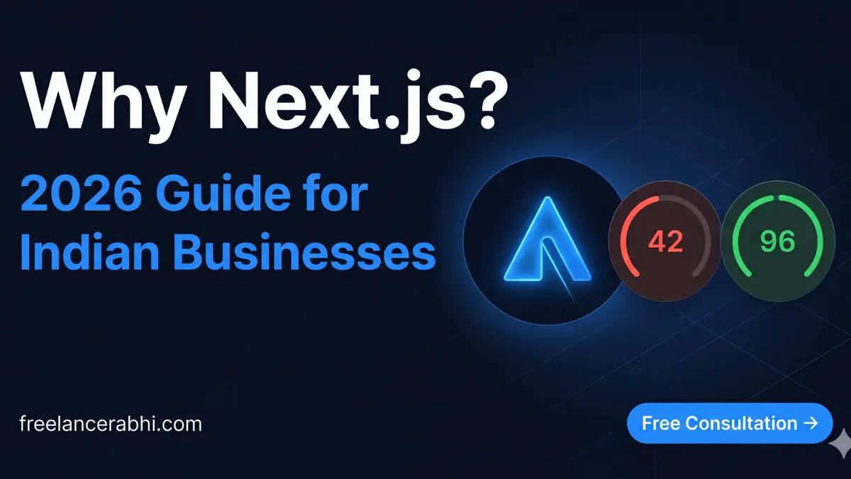 Why Next.js Is the Best Choice for Indian Business Websites in 2026