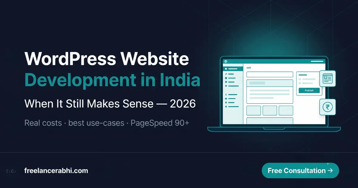 WordPress Website Development in India: When It Still Makes Sense (2026)
